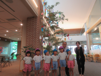 大津音楽幼稚園様から笹飾りのプレゼントをいただきました！